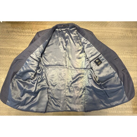 Hart Schaffner Marx Sport Coat Men's 42S Gingham Plaid Two Button Double Vented - Picture 6 of 9